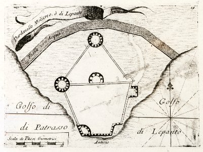 Dardanello Molicreo, o di Lepanto - Coronelli Vincenzo - 1686
