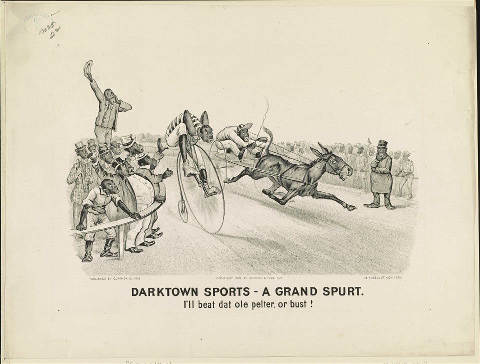 Darktown sports-a grand spurt- I'll beat dat ole pelter, or bust! LCCN91724722