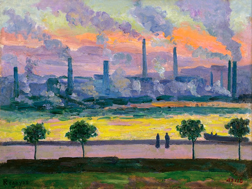 Darío de Regoyos - Blast Furnaces in Bilbao - Google Art Project