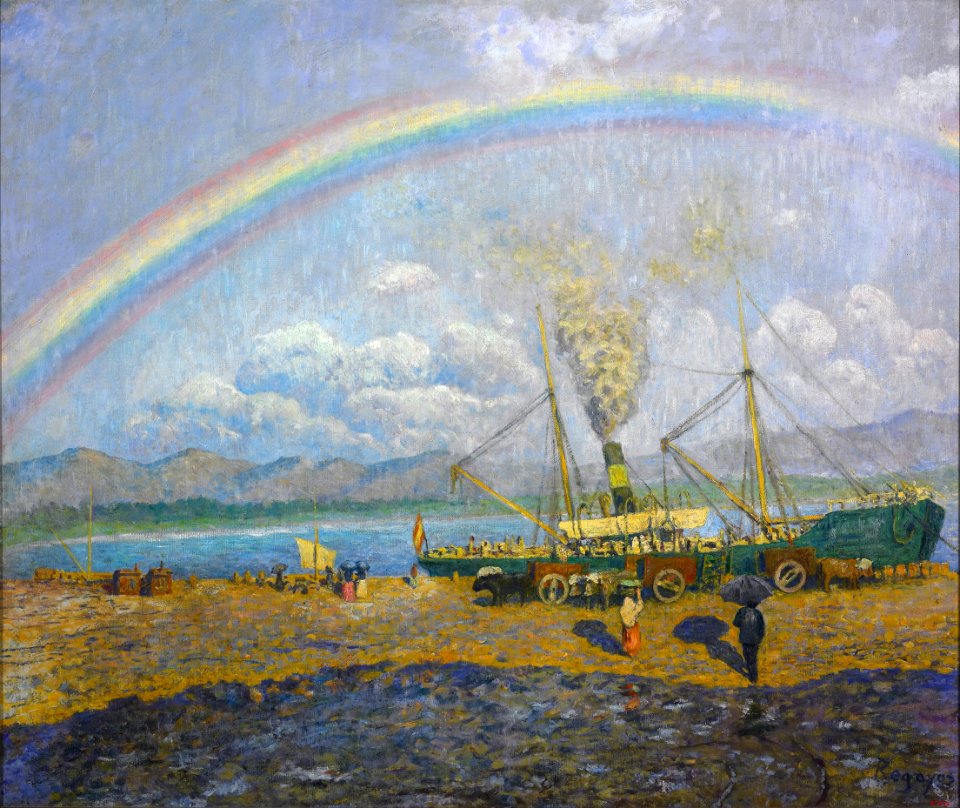 Darío de Regoyos - The Downpour. Santoña Bay - Google Art Project