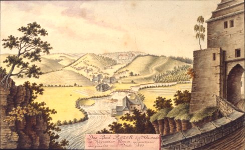 Das Bad Rezek bey Neustadt im Kggraetzer Kreise, aufgenommen und gemahlt von J. Venuto 1800