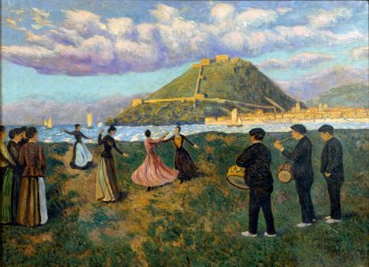 Darío de Regoyos - Basque Celebration (dance at El Antiguo, San Sebastián) - Google Art Project