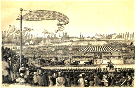 Das festliche Jahr img357 Fest auf der Theresienwiese bei München (Ankunft der königl Herrschaften)