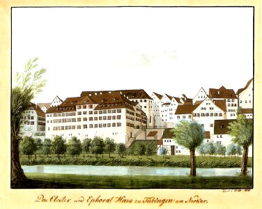 Das Closter und Ephorat Haus zu Tübingen (Gouache 2. Sept 1816 Inv11125 SW220A)
