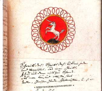 Das Einhorn als Wappentier der Stadt Schwäbisch Gmünd