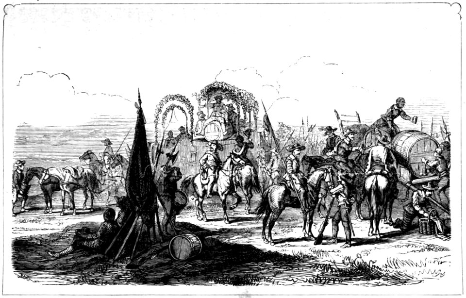 Das festliche Jahr img207 Scene aus dem Düsseldorfer Künstlerfest Bivouak des Prinzen Rebensaft