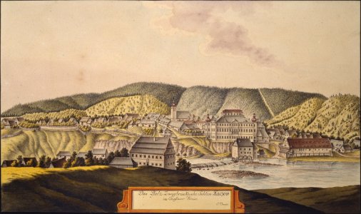 Das Pfalz-Zweybrückische Schloss Kaczow im Czaslauer Kreise. J. Venuto