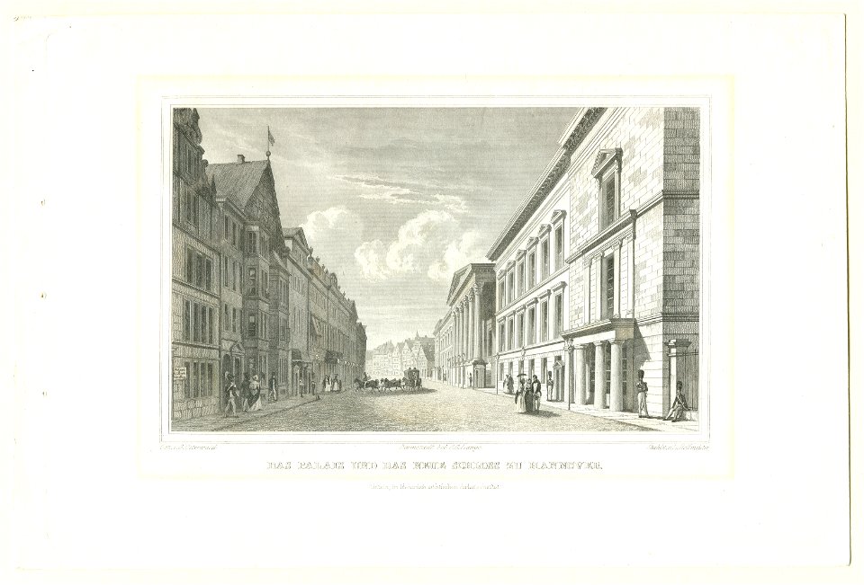 Das Palais und das neue Schloss zu Hannover G. Osterwald L. Hoffmeister G. G. Lange Rinteln um 1858