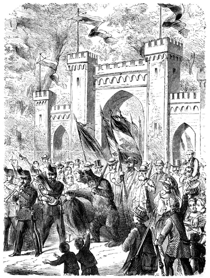 Das festliche Jahr img238 Eidgenössisches Schützenfest in Stans (Einzug der Berner Schützengesellschaft)