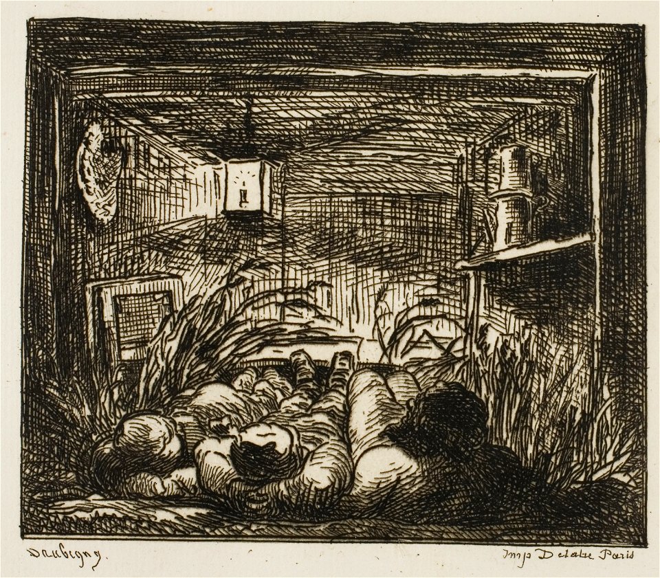Daubigny - Bedding Down on the Boat (Night on the boat), 1927.2632b