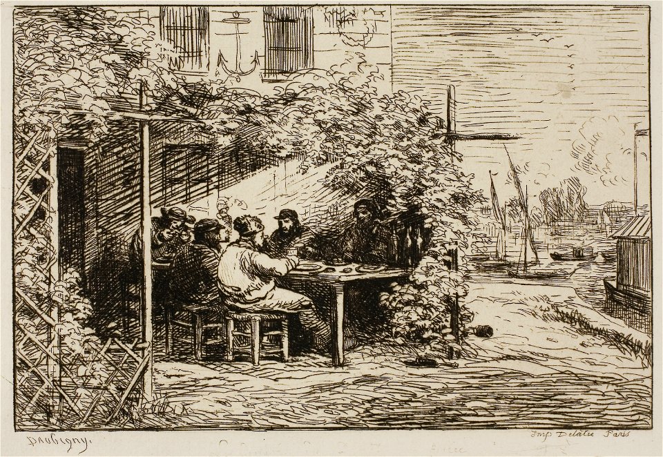 Daubigny - Departure Breakfast at Asnières, 1927.2630b