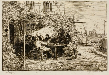 Daubigny - Departure Breakfast at Asnières, 1927.2630b