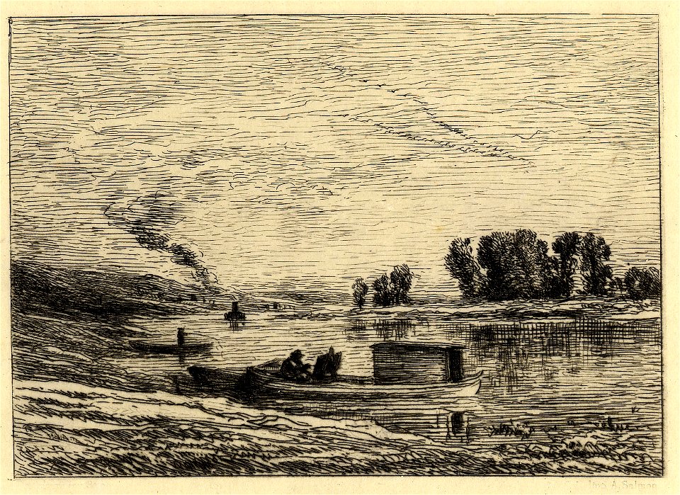 Daubigny - Le Botin à Conflans (Le Paysagiste en bateau), 1949,0411.2409