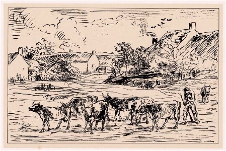 Daubigny - Le Troupeau de vaches, 2014.1717