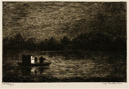 Daubigny - Night Voyage (The Fishing Net), 1927.2636a