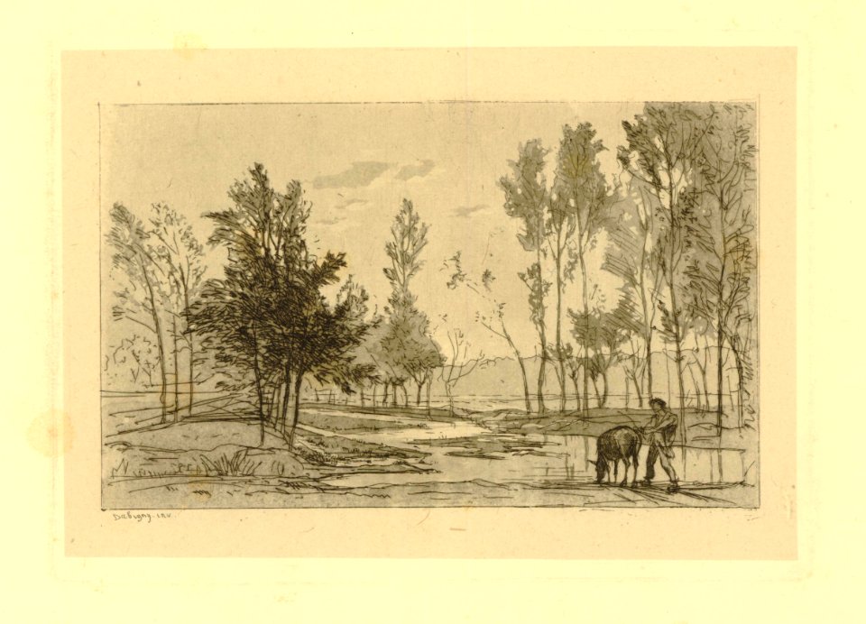 Daubigny - L'Ane à Abreuvoir (The Donkey at the Watering Place), 1911,1108.4