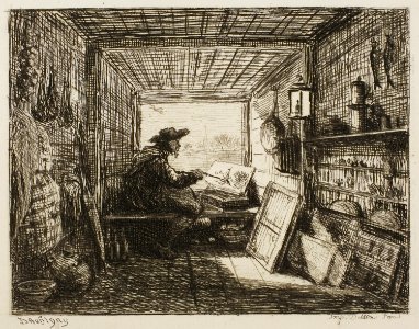 Daubigny - The Boat Studio, from The Boat Trip, 1927.2633a