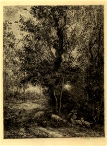Daubigny - Le Berger et la Bergère (The Shepherd and the Shepherdess), 1955,1213.16