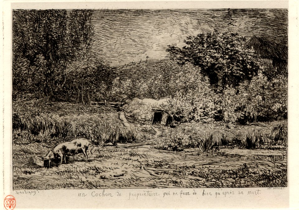 Daubigny - Le Cochon dans un verger, 1876,1111.269