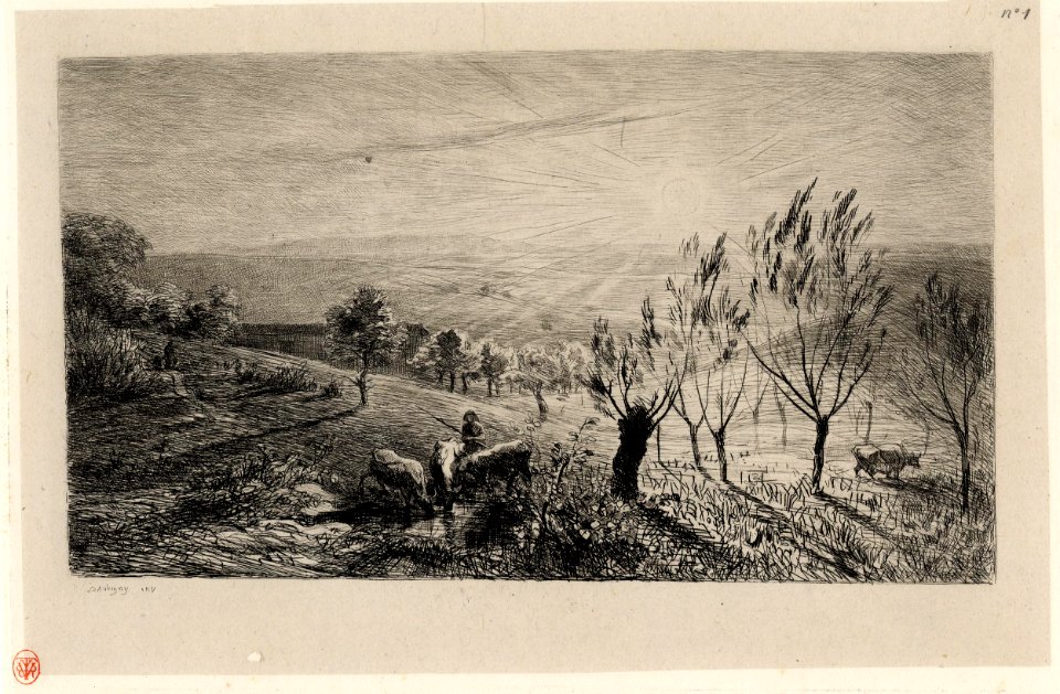 Daubigny - Le Lever du Soleil (Sunrise), 1876,1111.250