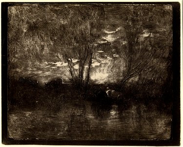 Daubigny - Vaches a l'abreuvoir, 1922,0410.241
