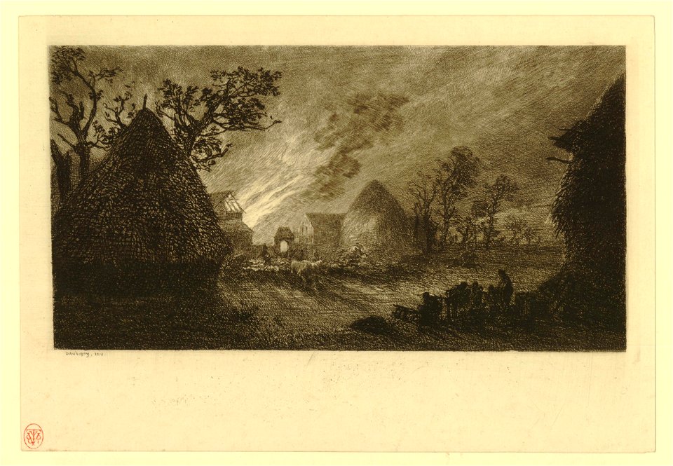 Daubigny - L'Incendie de la Ferme, 1876,1111.249