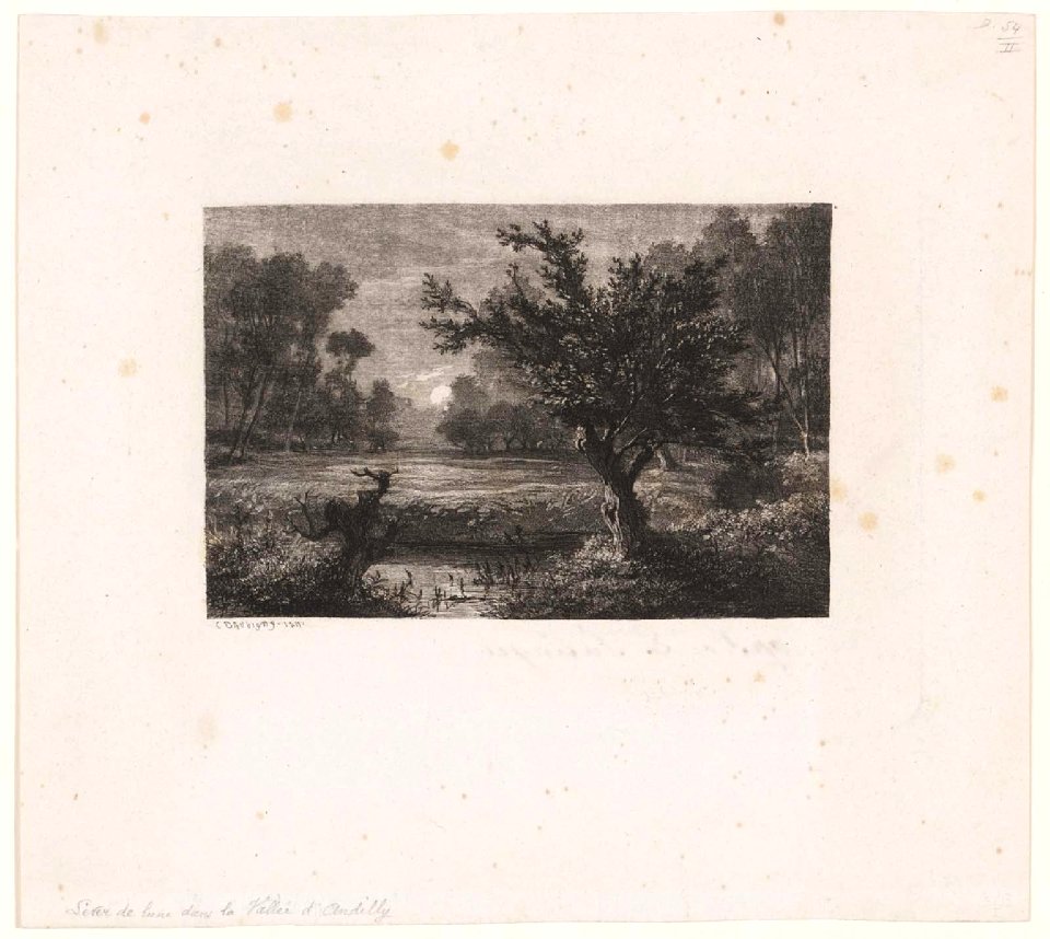 Daubigny - Lever de lune dans la vallée d'Andilly, 2014.1700