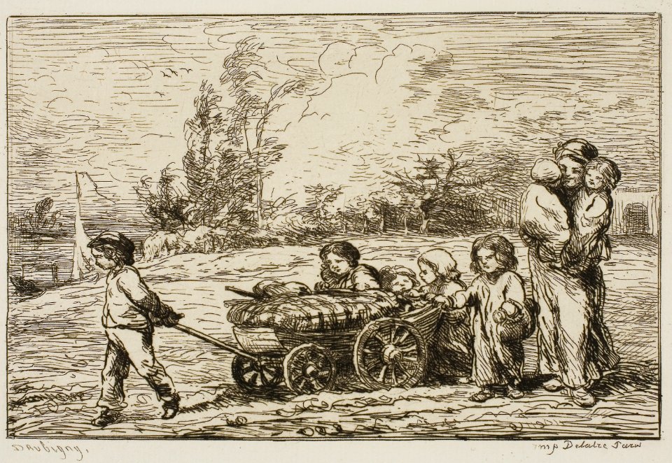 Daubigny - Moving in with the Wagon (The Furnishings of the Boat), 1927.2631a