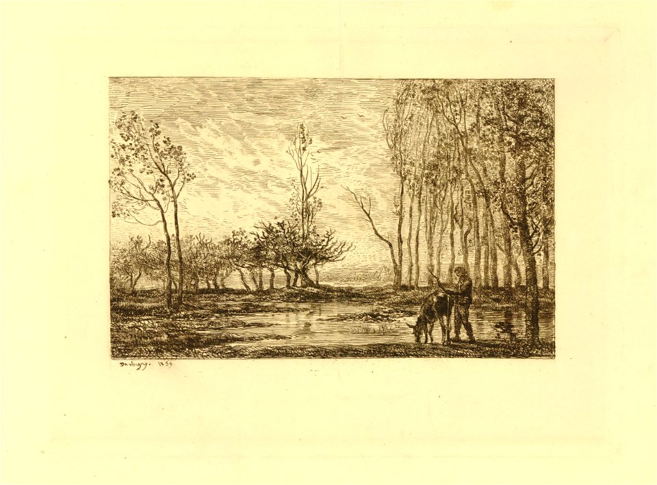 Daubigny - Soleil couchant (Setting sun), 1862,1011.680