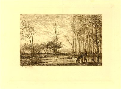 Daubigny - Soleil couchant (Setting sun), 1862,1011.680