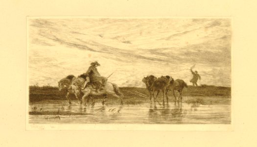 Daubigny - Les Chevaux de Halage (The Towing Horses), 1865,1209.716