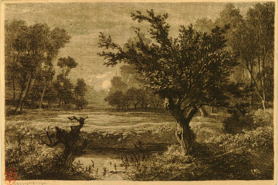 Daubigny - Lever de Lune dans la Vallée d'Andilly, 1876,1111.248