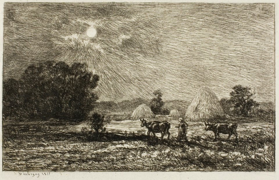 Daubigny - Moonlight at Valmondois, 1965.156
