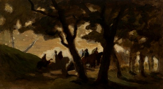 Daumier - CAVALIERS DANS LA FORÊT, circa 1848