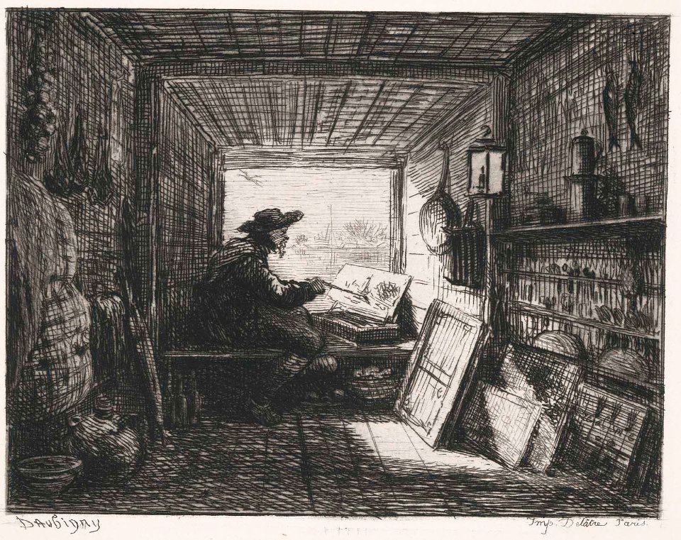 Daubigny - The Boat-Studio, M26211