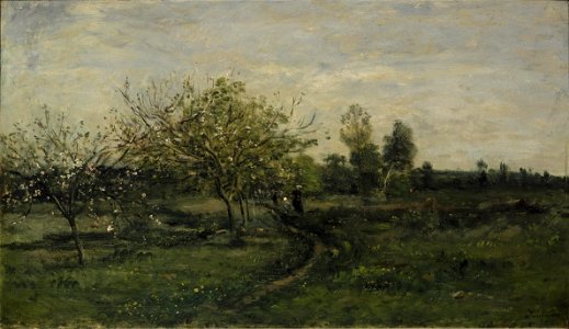 Pommiers en fleurs by Charles-François Daubigny Centraal Museum 22108