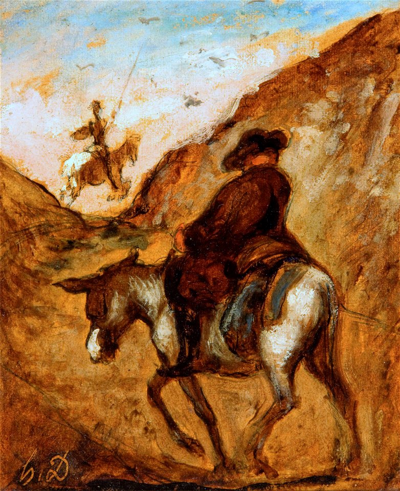 'Sancho and Don Quixote' by Honoré Daumier