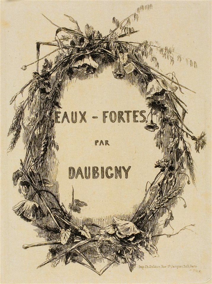 Daubigny - Wreath of Wildflowers, Frontispiece, 1927.2598