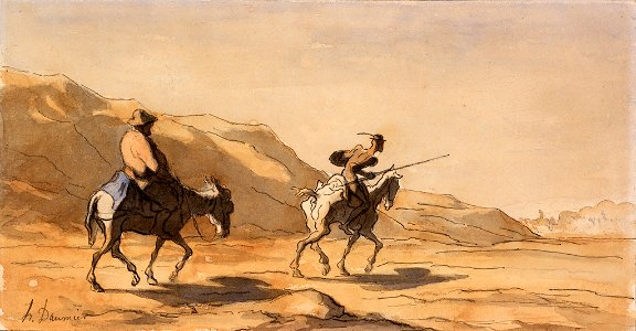 Daumier - Don Quixote and Sancho Panza, 42.208, 1865-1867