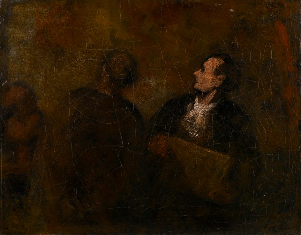 Daumier - DEUX PERSONNAGES DANS UN ATELIER DE PEINTRE, lot.497