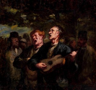 Daumier - Chanteurs ambulants ('Buskers'), 1856-1862