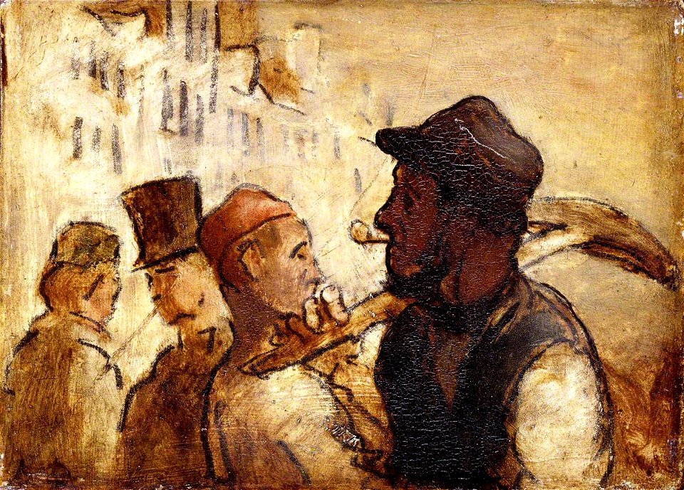 Daumier - Workmen on the Street, 1838–1840