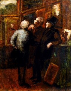 Daumier - LES AMATEURS DE TABLEAUX, circa 1858-62