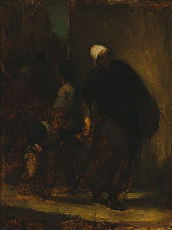 Daumier - Street Scene, circa 1864
