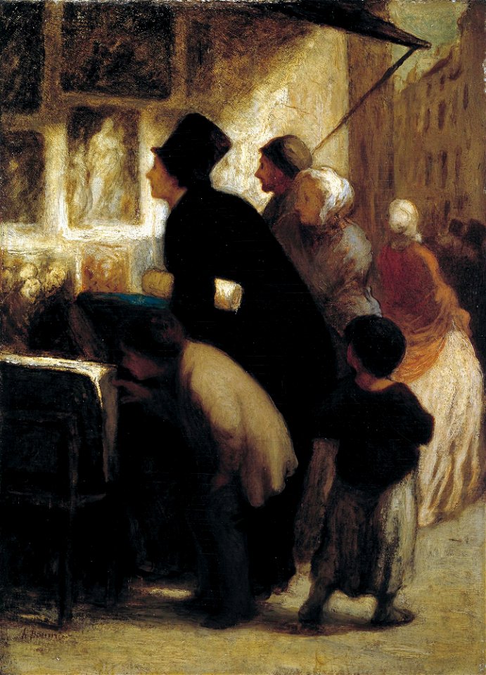 Honoré Daumier - En dehors de la boutique du marchand d'estampes