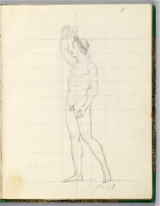David - 1943.1815.13.3, Napoleon, Nude, Crowning Himself