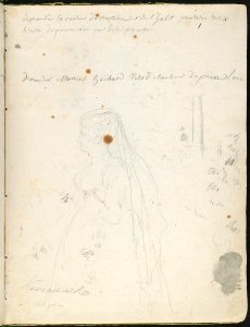 David - 1943.1815.12.1, Light Sketch of a Woman in Profile (after Rubens)