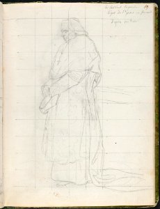 David - 1943.1815.12.19, Cardinal Caprara in Cardinal's Robes, Wearing a Wig and Carrying a Biretta
