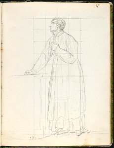 David - 1943.1815.12.32, A Cleric Holding His Hand to His Breast