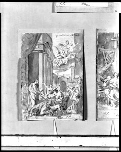 David - 1943.1815.19.9.B, Saint Dominic Restoring a Child to Life, after Tiarini (The Roman Album)